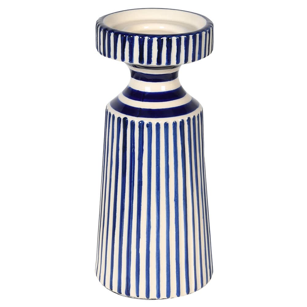 Blue and outlet white candle holders