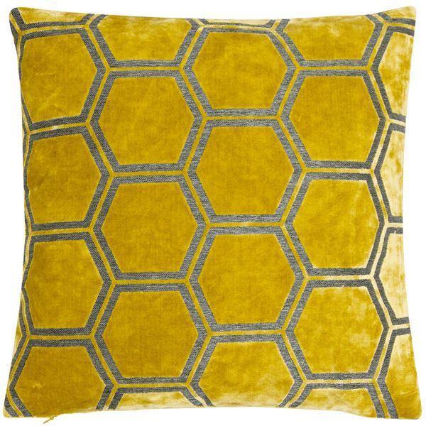 Alexis Mustard Large Cushion