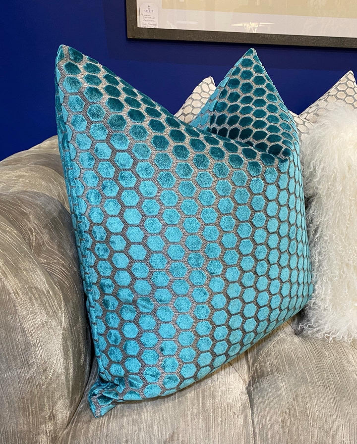 Gia Teal Large Cushion