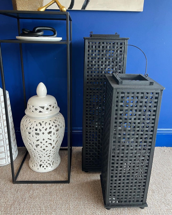 Large Black Bamboo Lantern