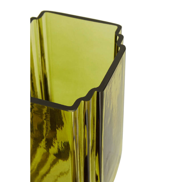 Olive Green Glass Vase