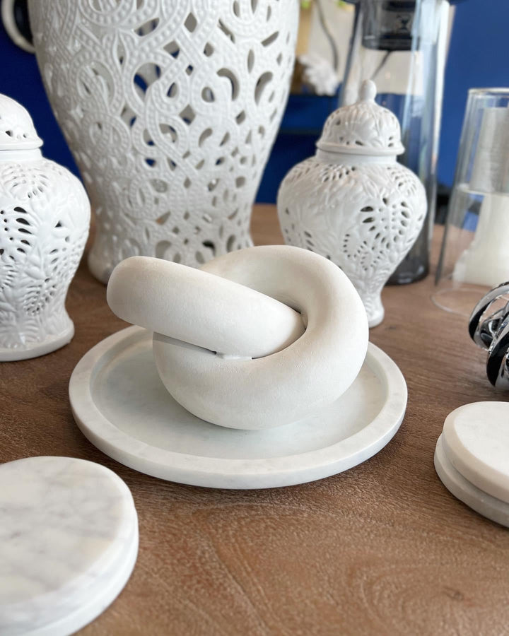 White Knot Sculpture