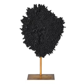 Black Faux Coral on Stand