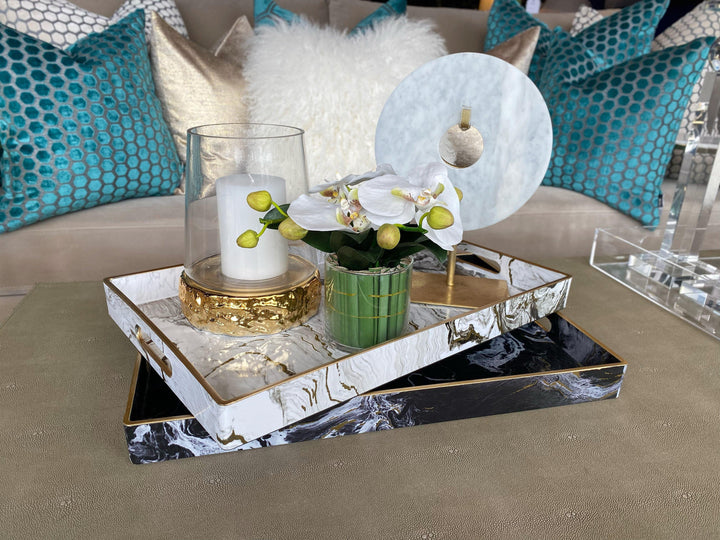 Black Marble Effect Tray
