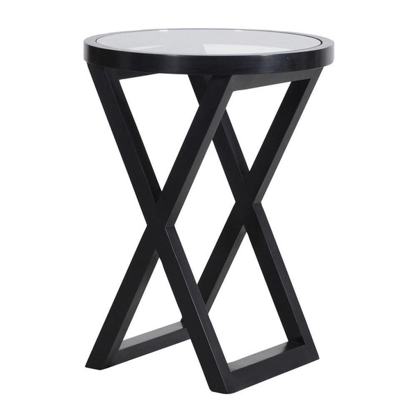 Black Round Side Table