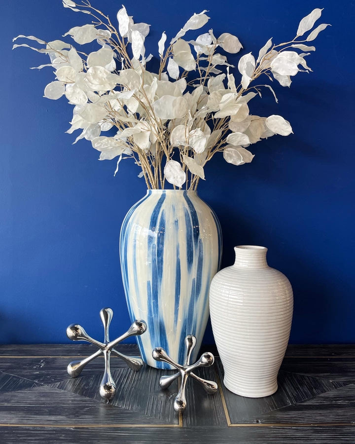 Blue Striped Vase