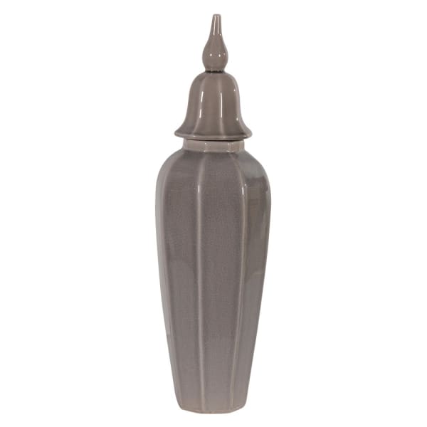 Grey Lidded Urn Large