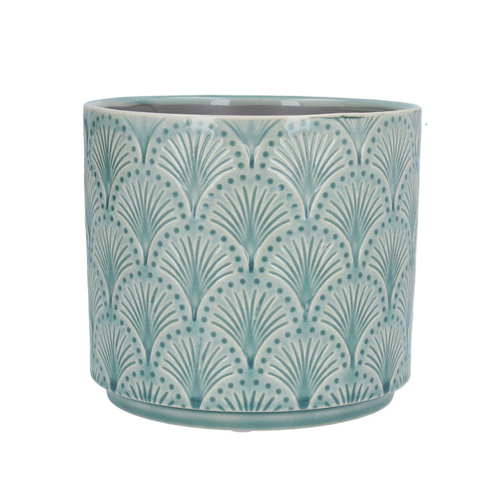 Medium Blue Arches Ceramic Pot