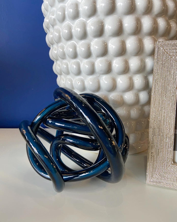Navy Blue Glass Knot