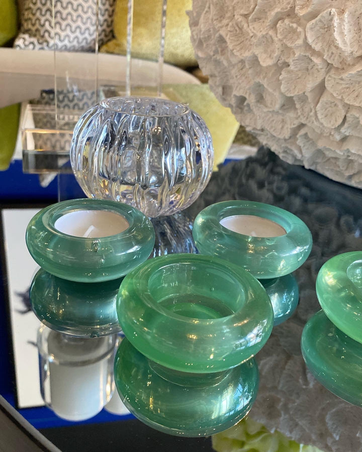 Shades of Green Candle Holder