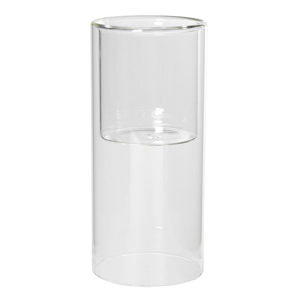 Small Glass Cylinder Candle Holder