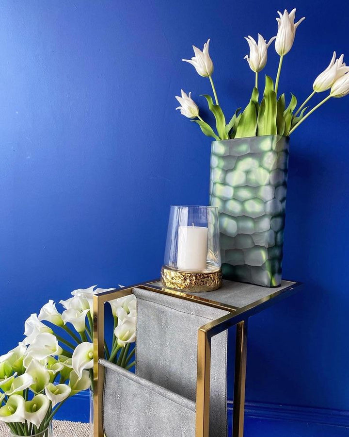 Smoked Grey Shagreen Side Table